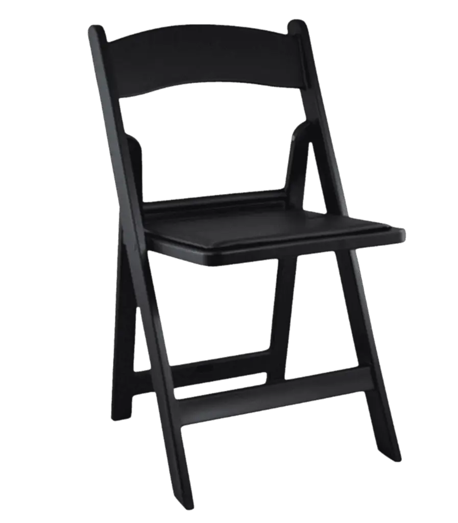 Black Resin Padded Chair